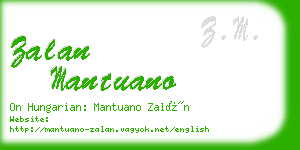 zalan mantuano business card